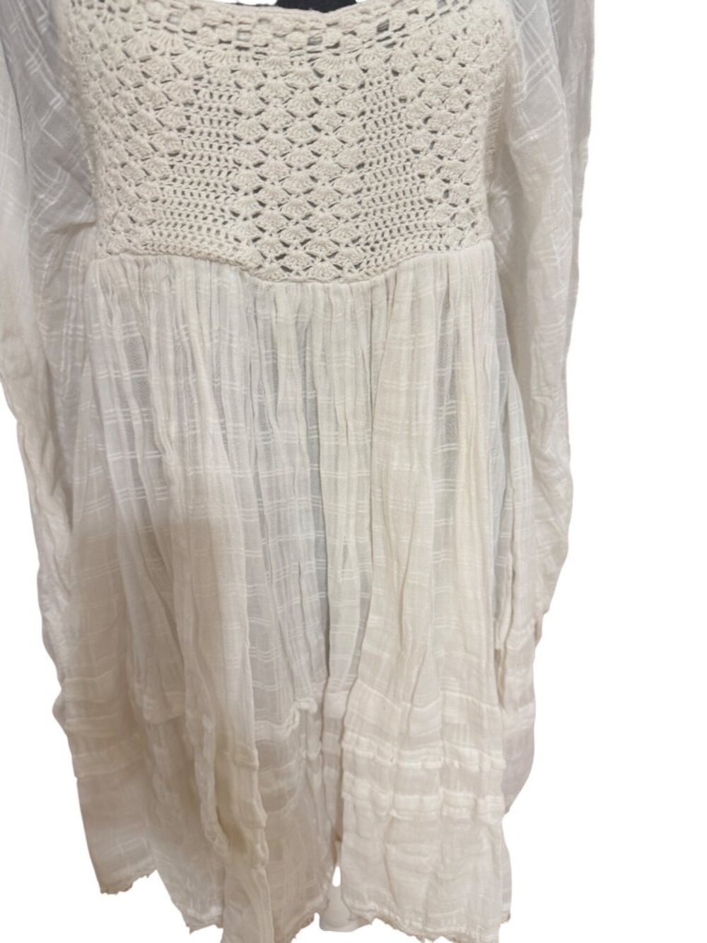 Free People Boho Long Sleeve Mini Dress Size M - Picture 3 of 8